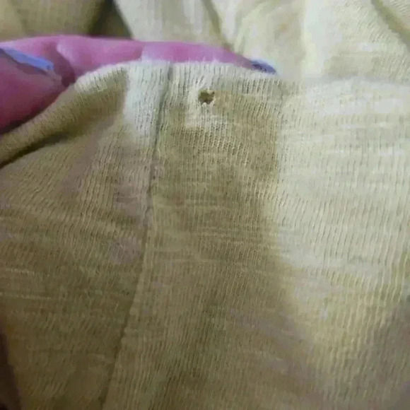 Soft Surroundings Womens Lime Green Waffle Knit Long Sleeve Tee M - Picture 15 of 15